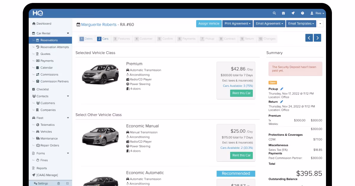 HQ Rental Software