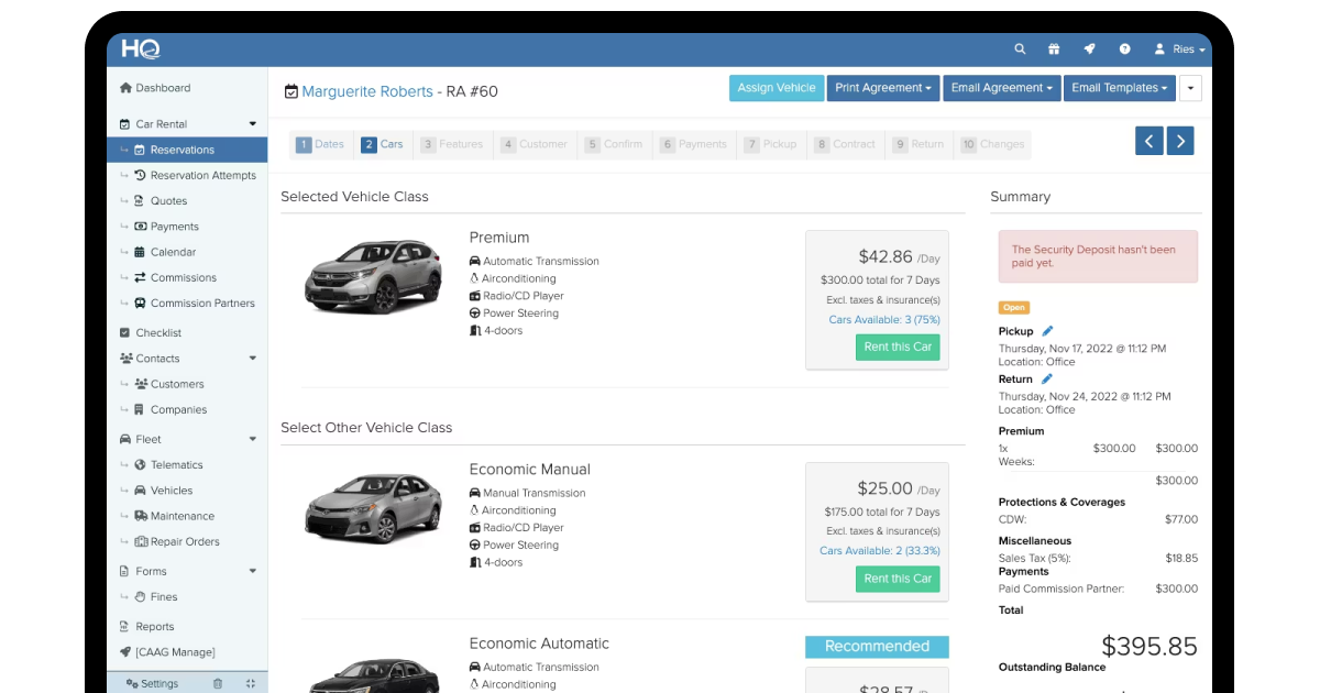HQ Rental Software