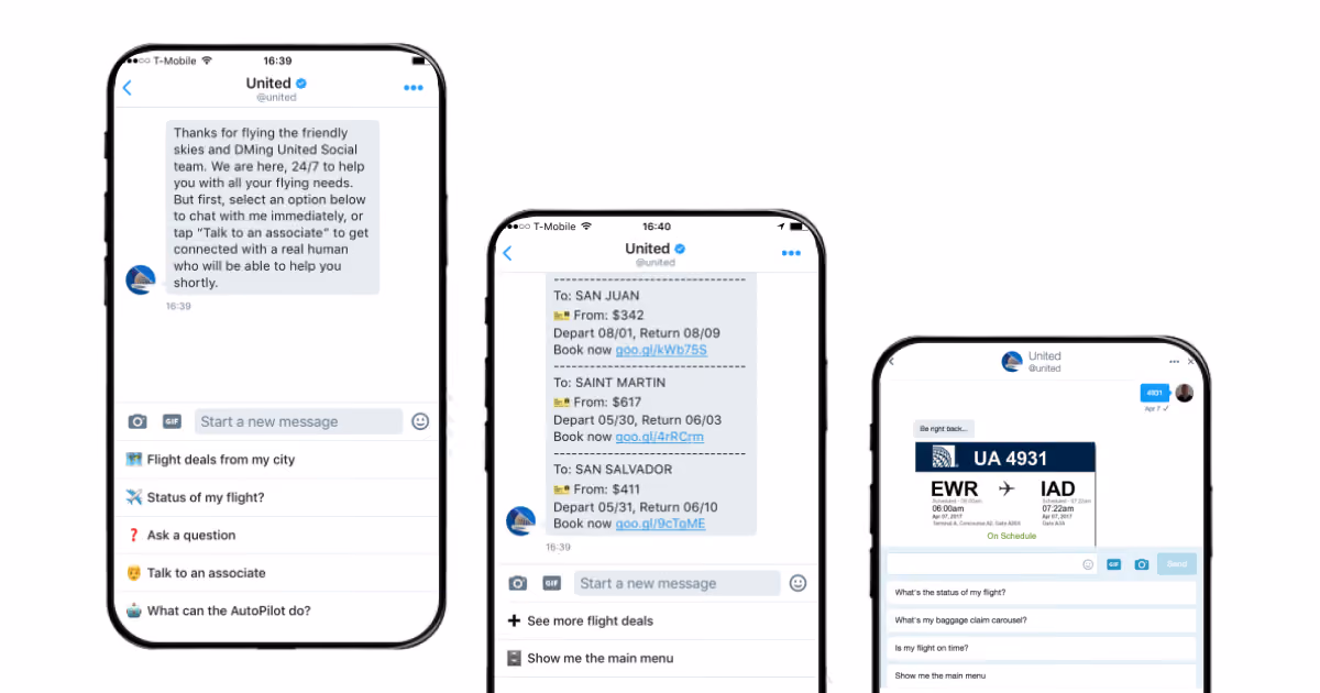 United Airlines AI chatbot