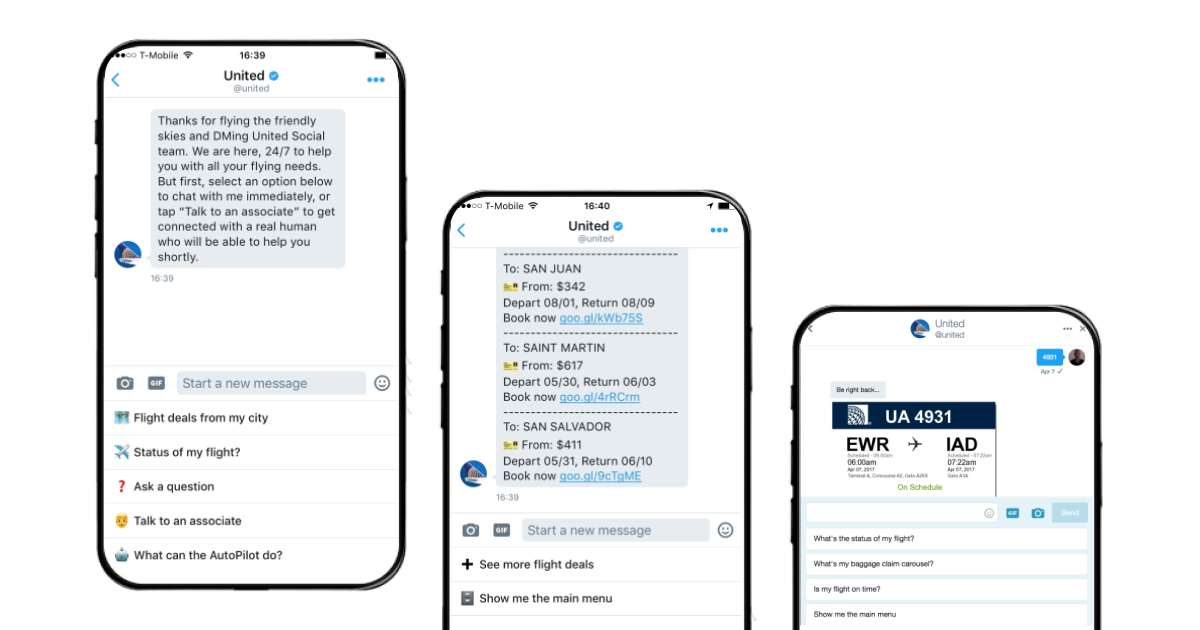 United Airlines AI chatbot