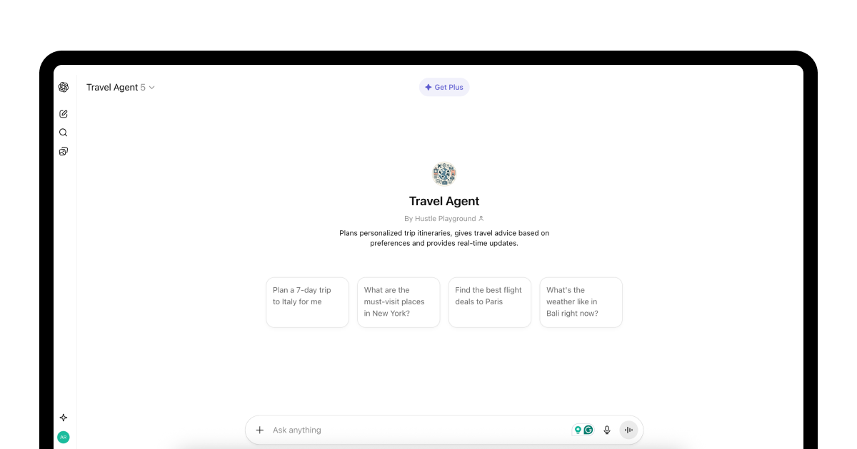 ChatGPT travel tool