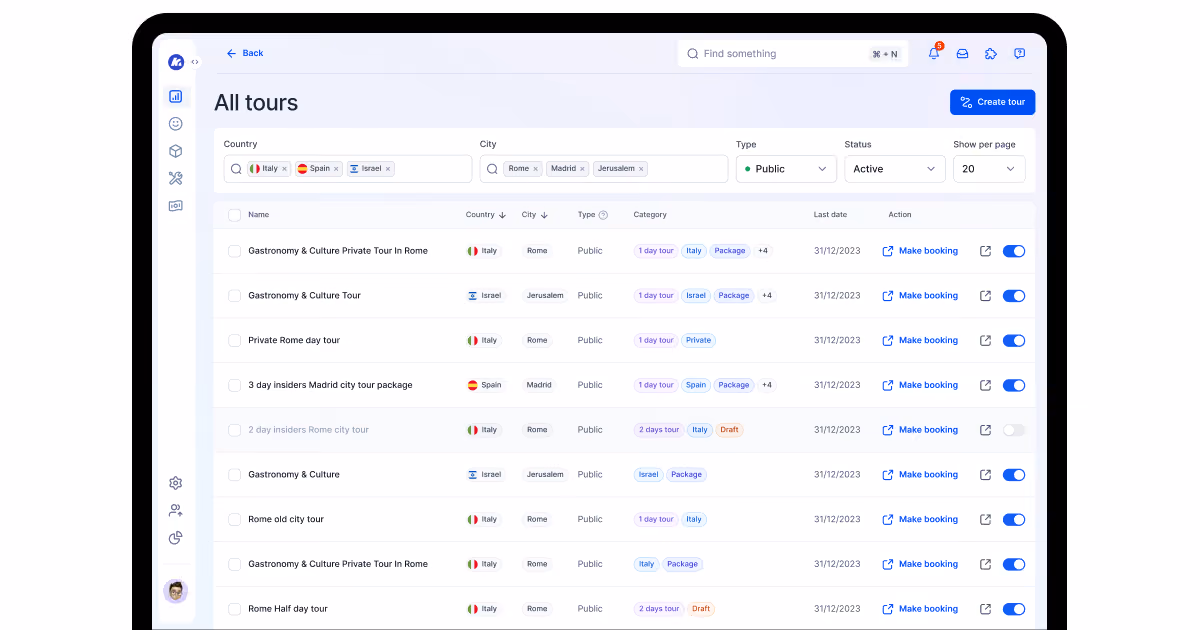 booking CRM software