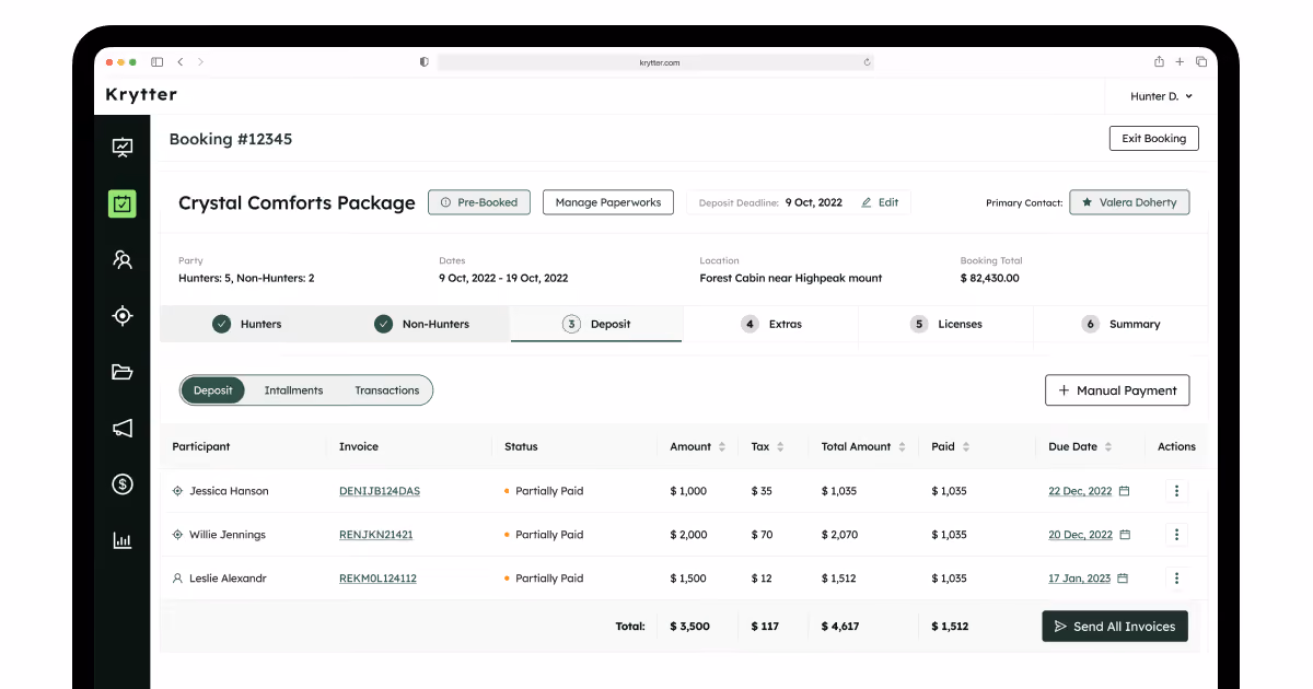 hunting reservation platform