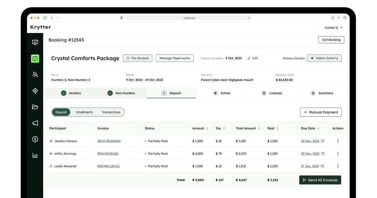 hunting reservation platform