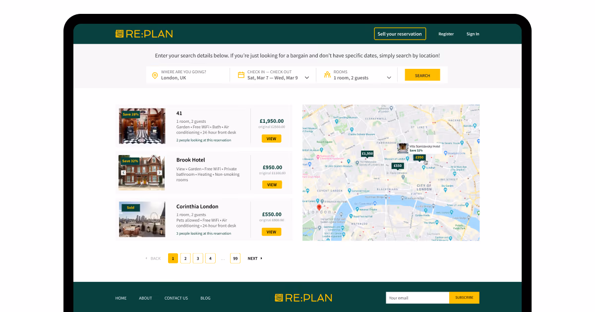 hotel resale platform