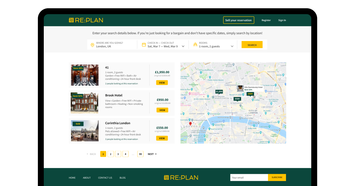 hotel resale platform