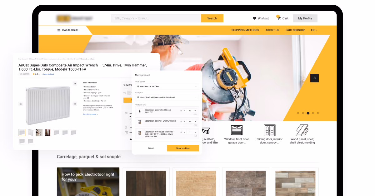 construction supply marketplace