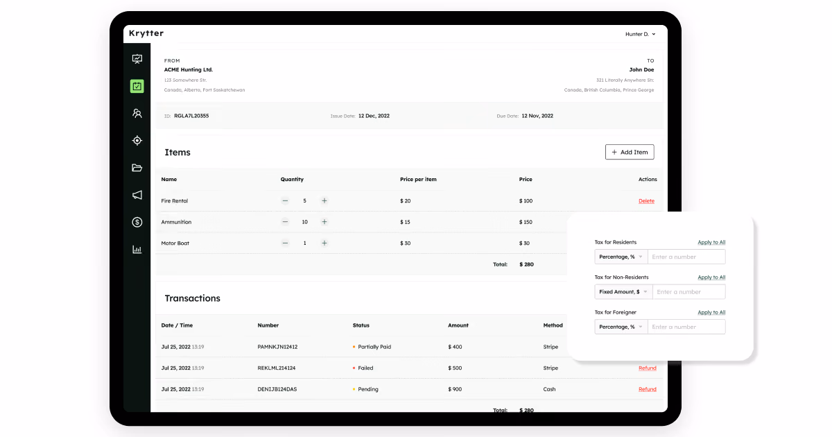 hunting booking platform