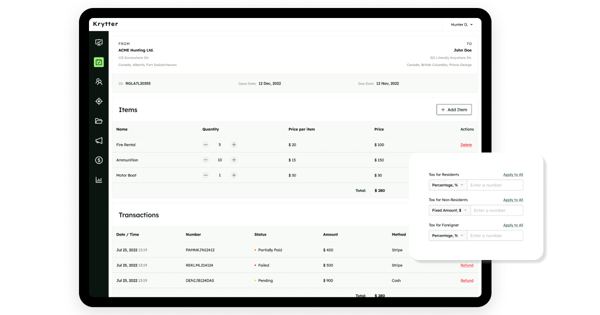 hunting booking platform