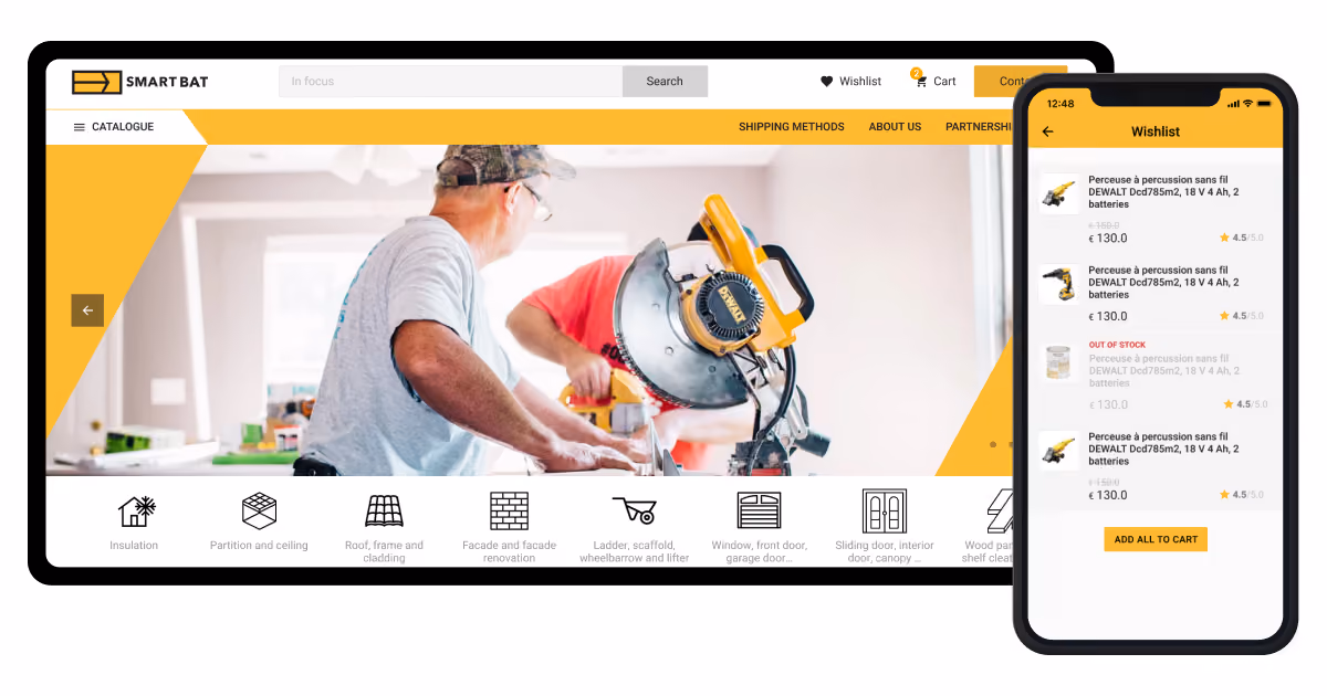construction eCommerce marketplace