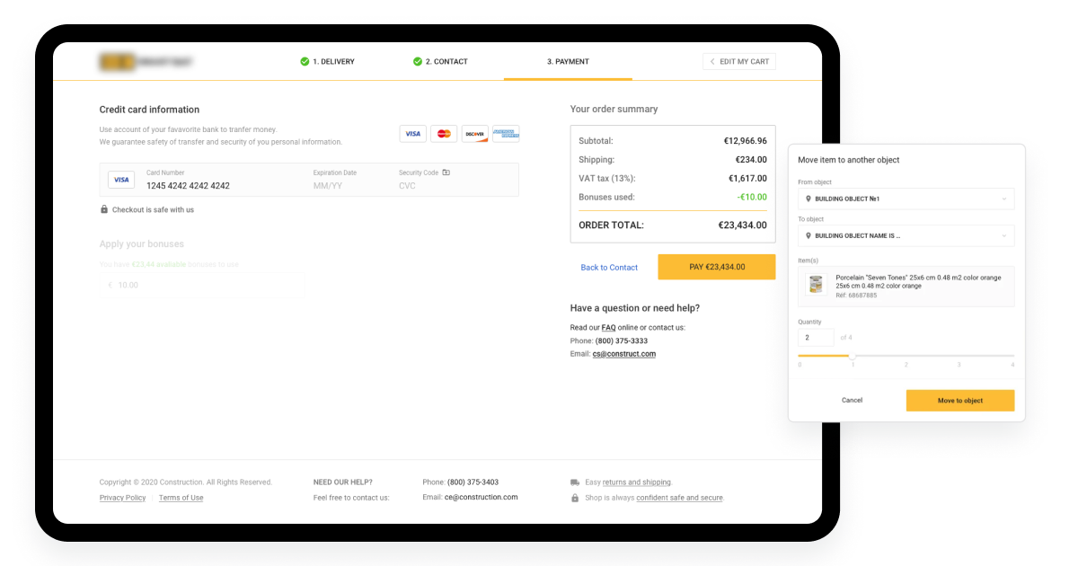 construction eCommerce marketplace