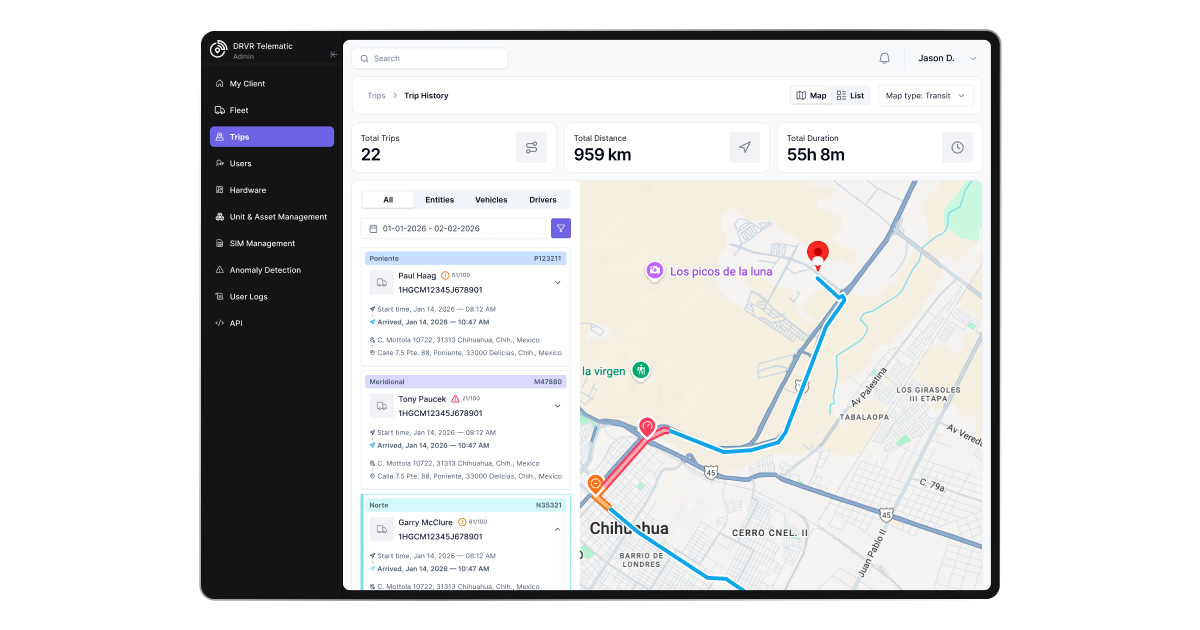 fleet telematics plaform