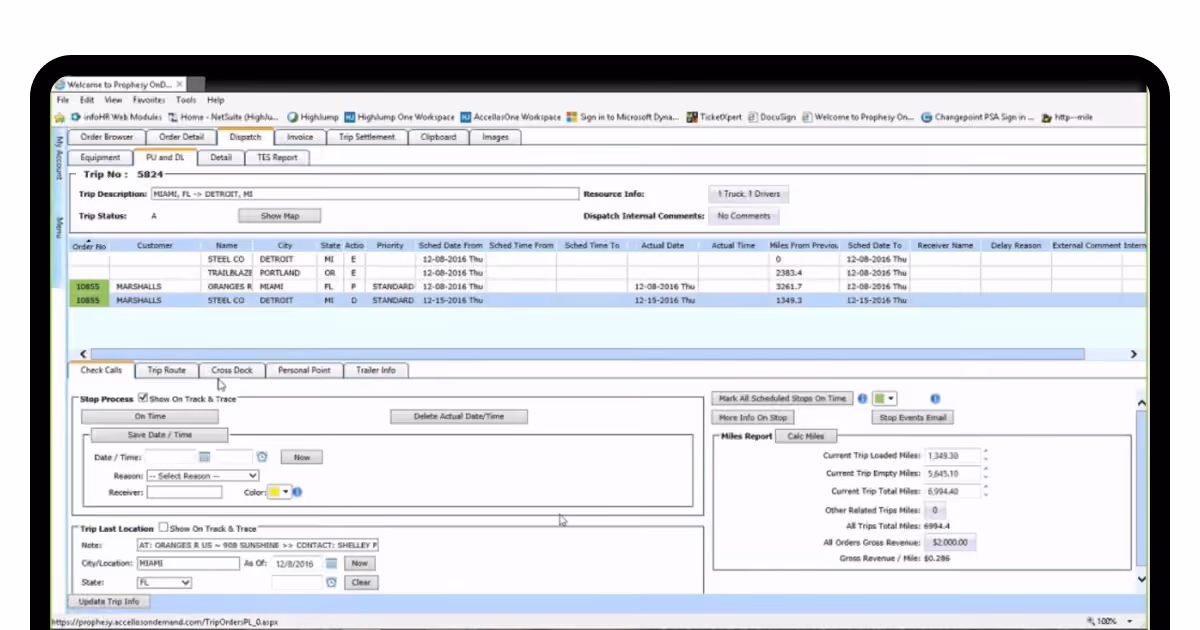 Prophesy Dispatch Software