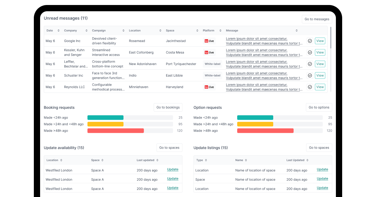 marketplace for live media
