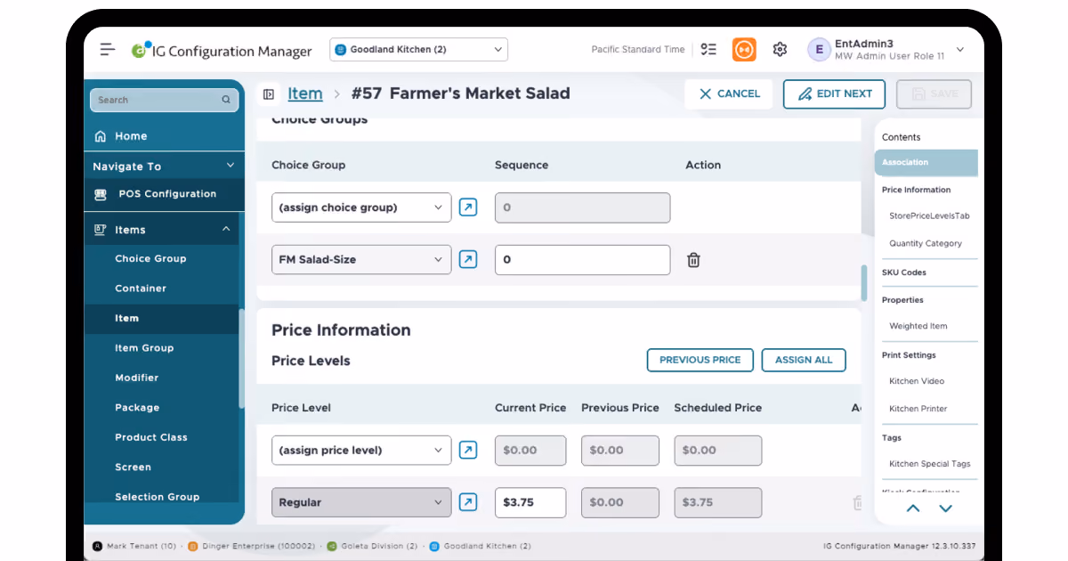 Agilysys InfoGenesis
