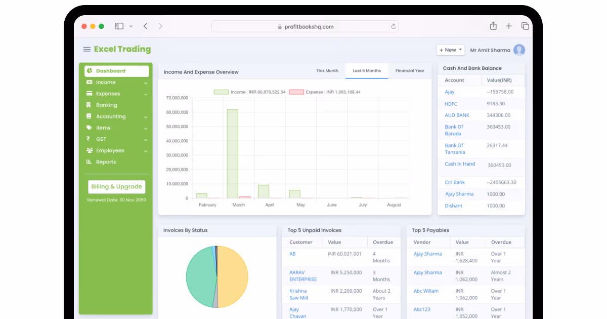 ProfitBooks Invoicing