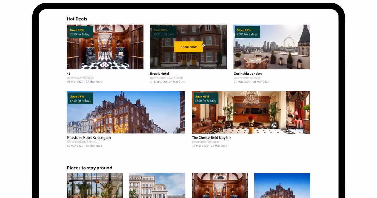 hotel room reselling platform