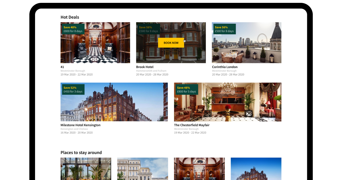hotel room reselling platform