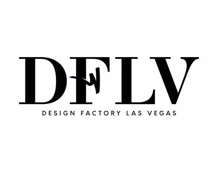 DFLV Design Factory Las Vegas logo in bold black typography