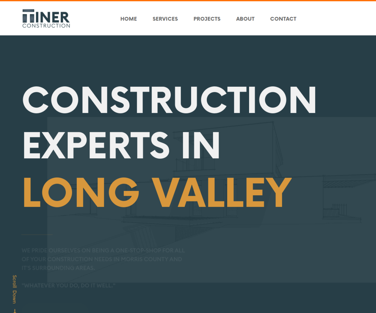 Tiner Construction website by IseMedia