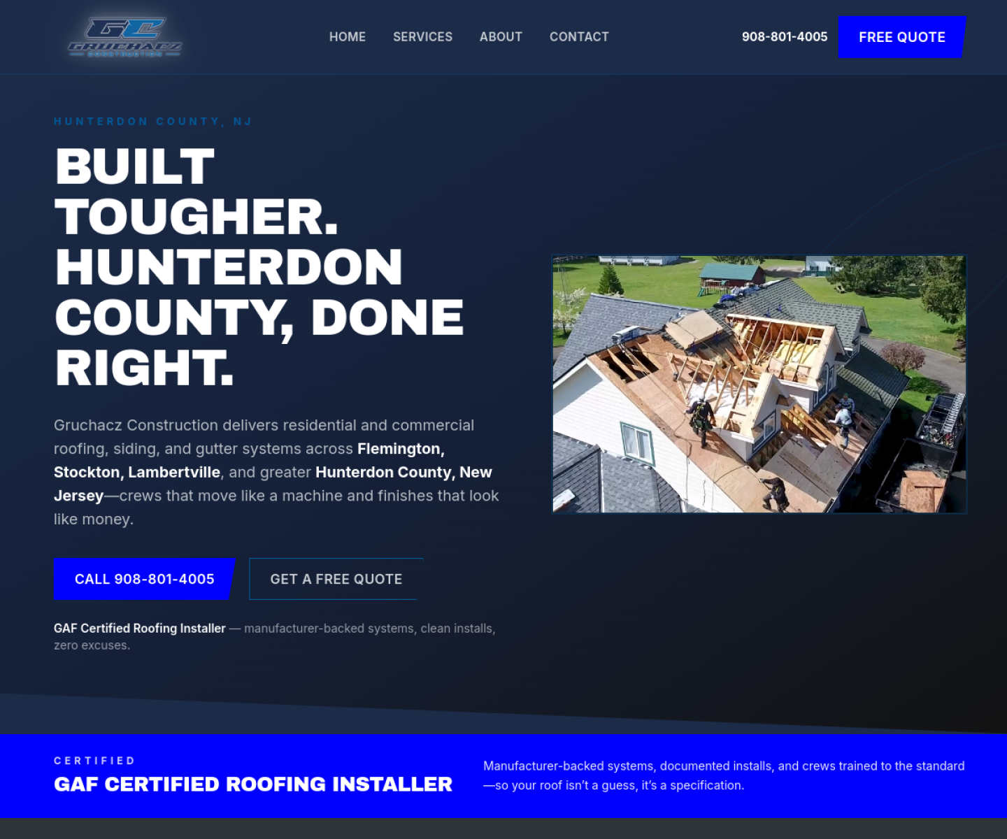 Gruchacz Construction website by IseMedia