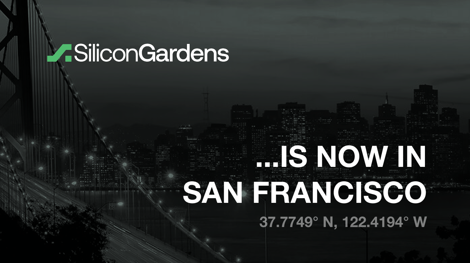 Silicon Gardens is in the Bay Area! 🇺🇸 