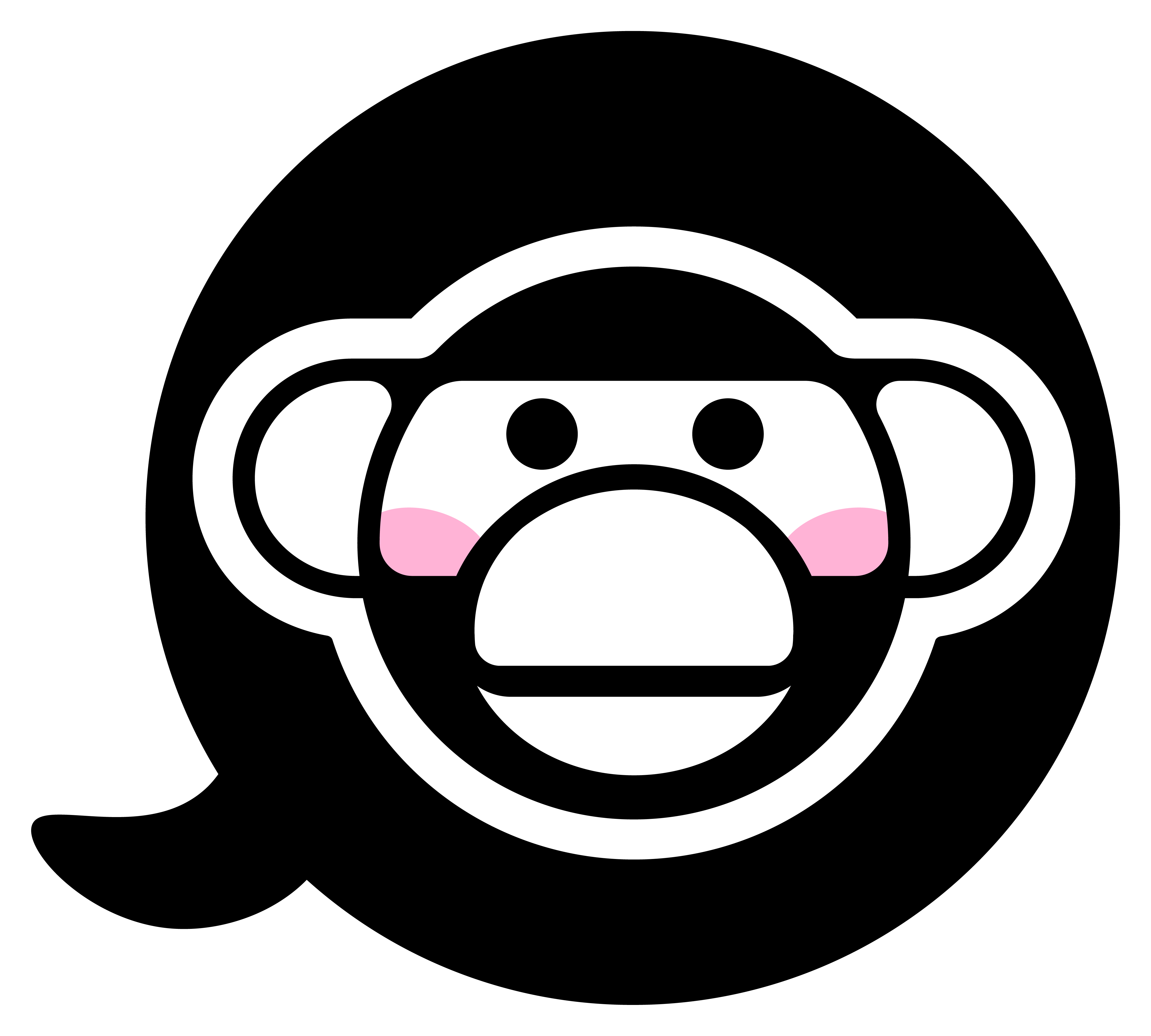 Graphic image of monkey head drawn in a speech bubble