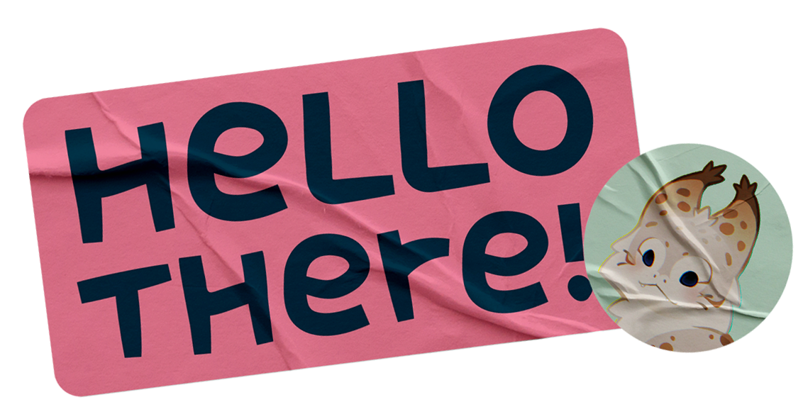 Graphical image of text hello there!