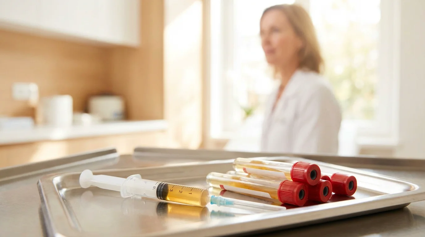 Préparation du PRP capillaire en clinique pour traitement de la chute de cheveux chez la femme