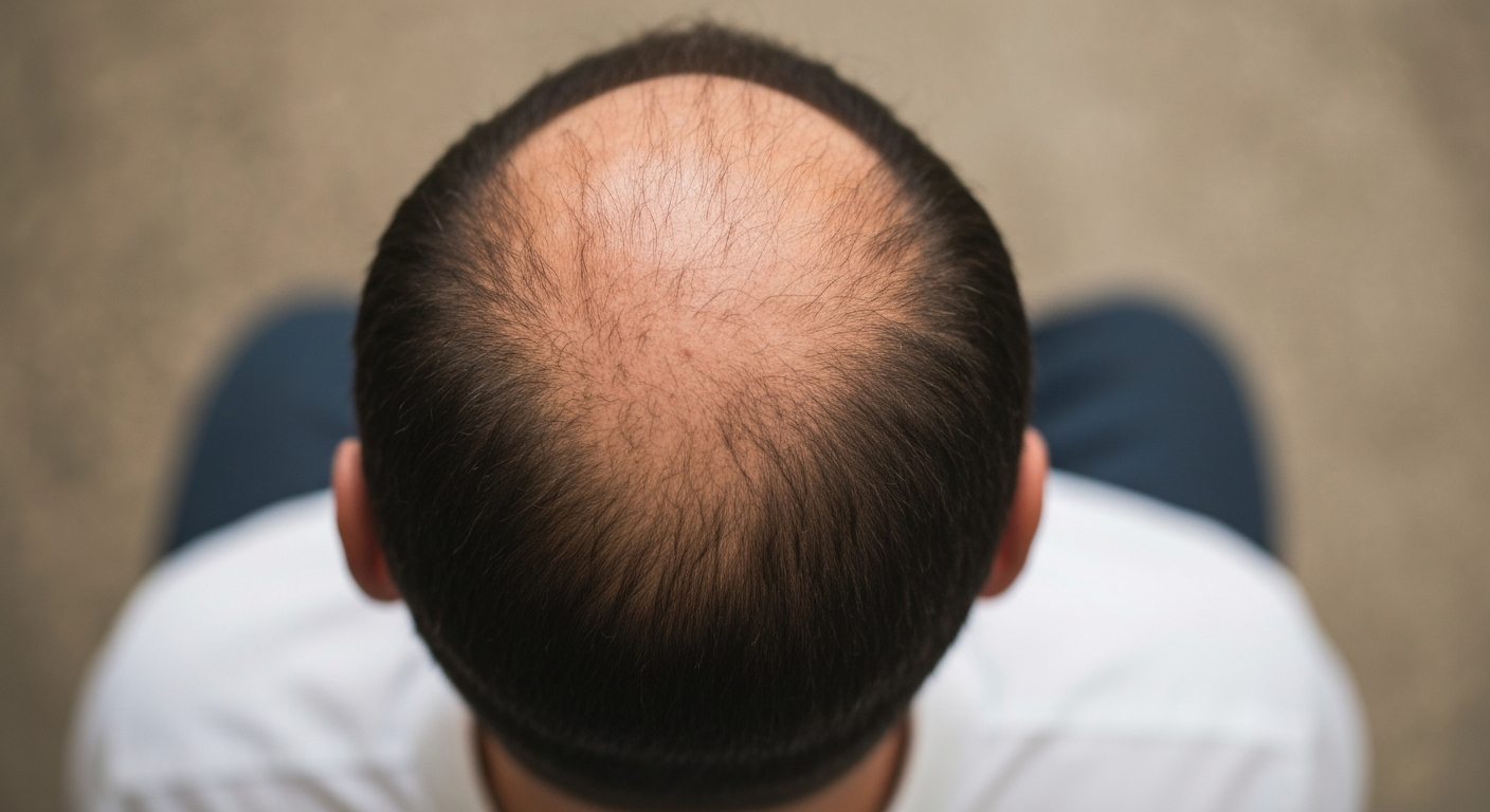 Calvitie arrière du crâne (tonsure) : greffe et solutions | CGP