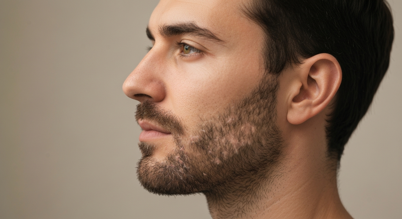 Barbe clairsemée : causes, solutions et greffe FUE à Paris