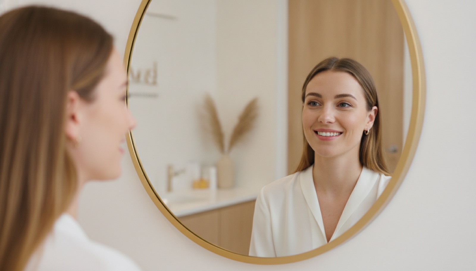Comparaison du haut du visage d'une patiente avant et après une injection de Botox sur le front