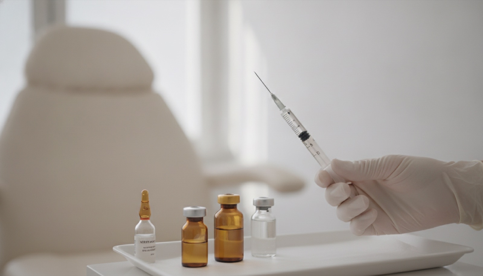 Médecin réalisant une séance de mésothérapie du visage sur une patiente en clinique esthétique à Paris