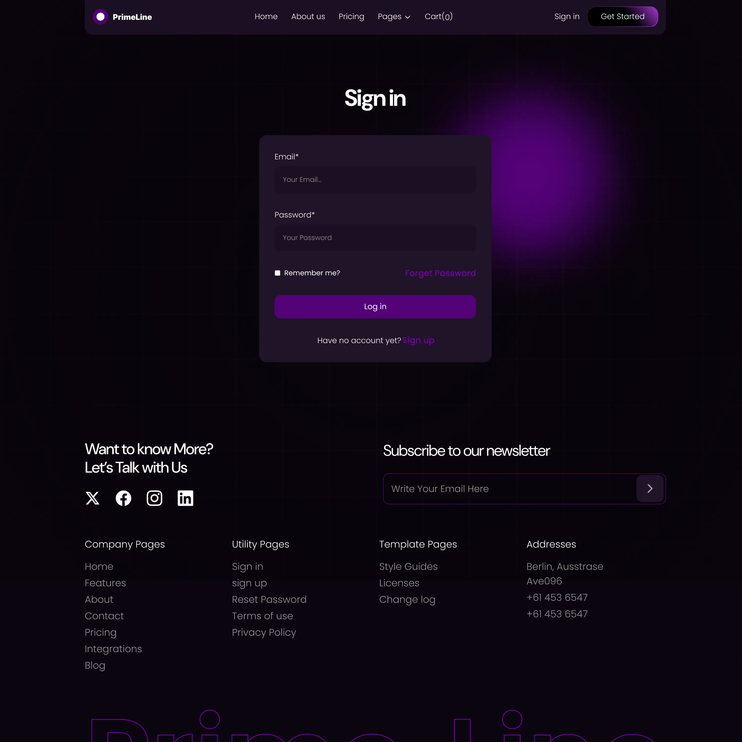 sign in screenshot