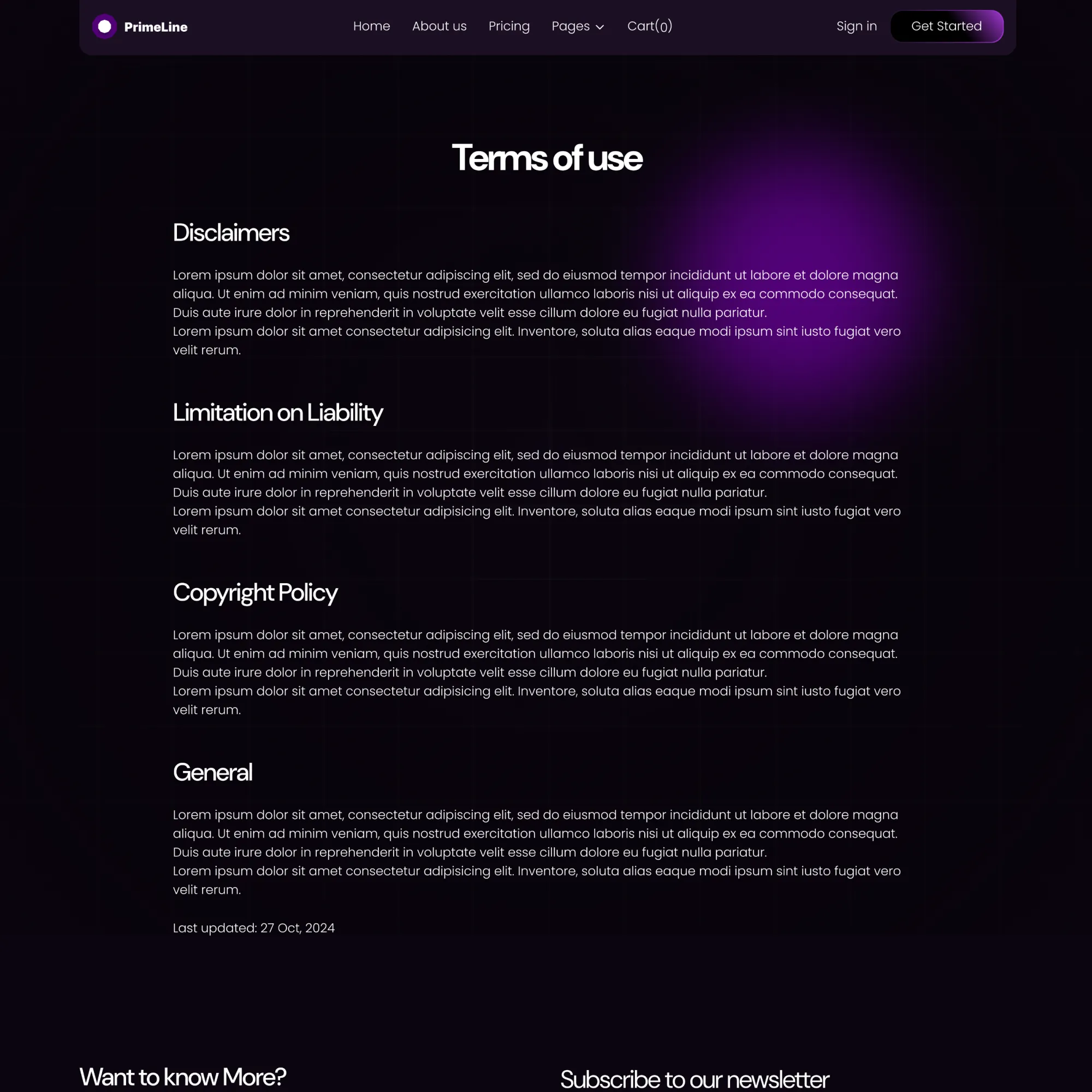 terms of use screenshot