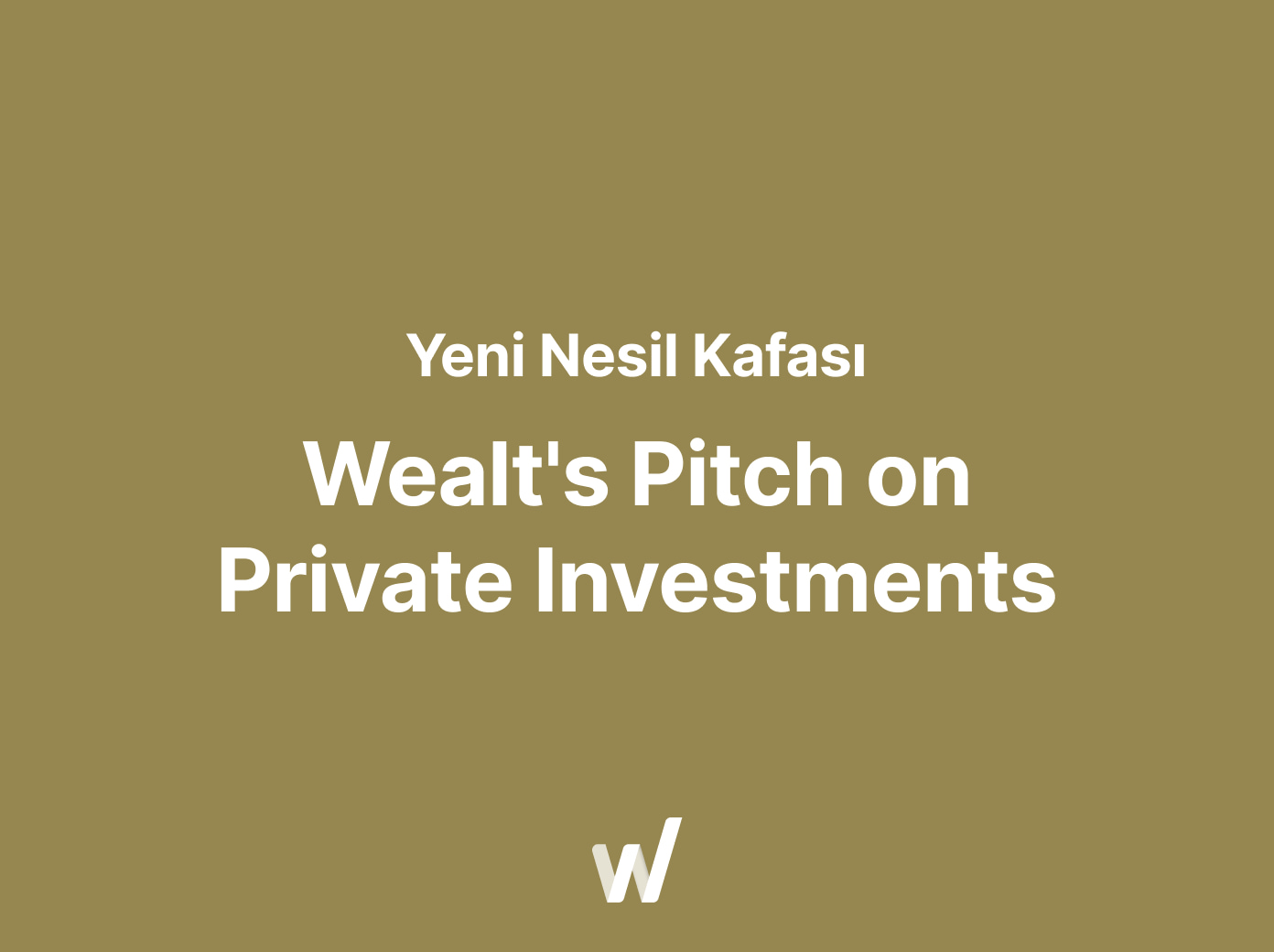 Wealt joined a live pitch to share its mission in private market investing.