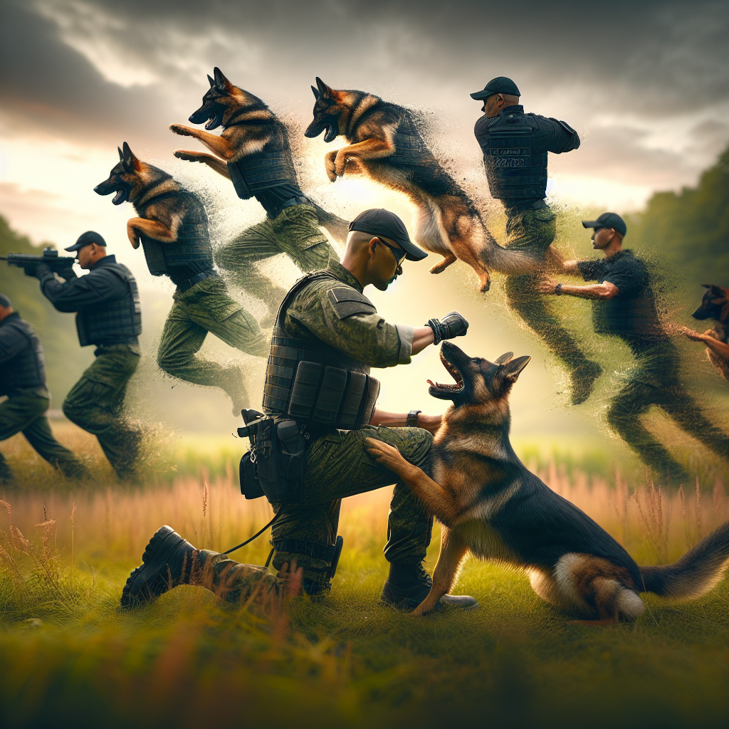 UK IGP trainer guiding a German Shepherd through tracking, heeling, and a calm grip session outdoors