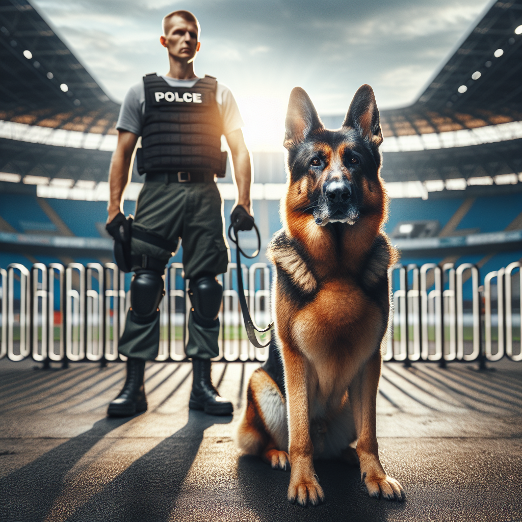 Trainer and German Shepherd rehearsing focused transitions in a quiet UK trial ring