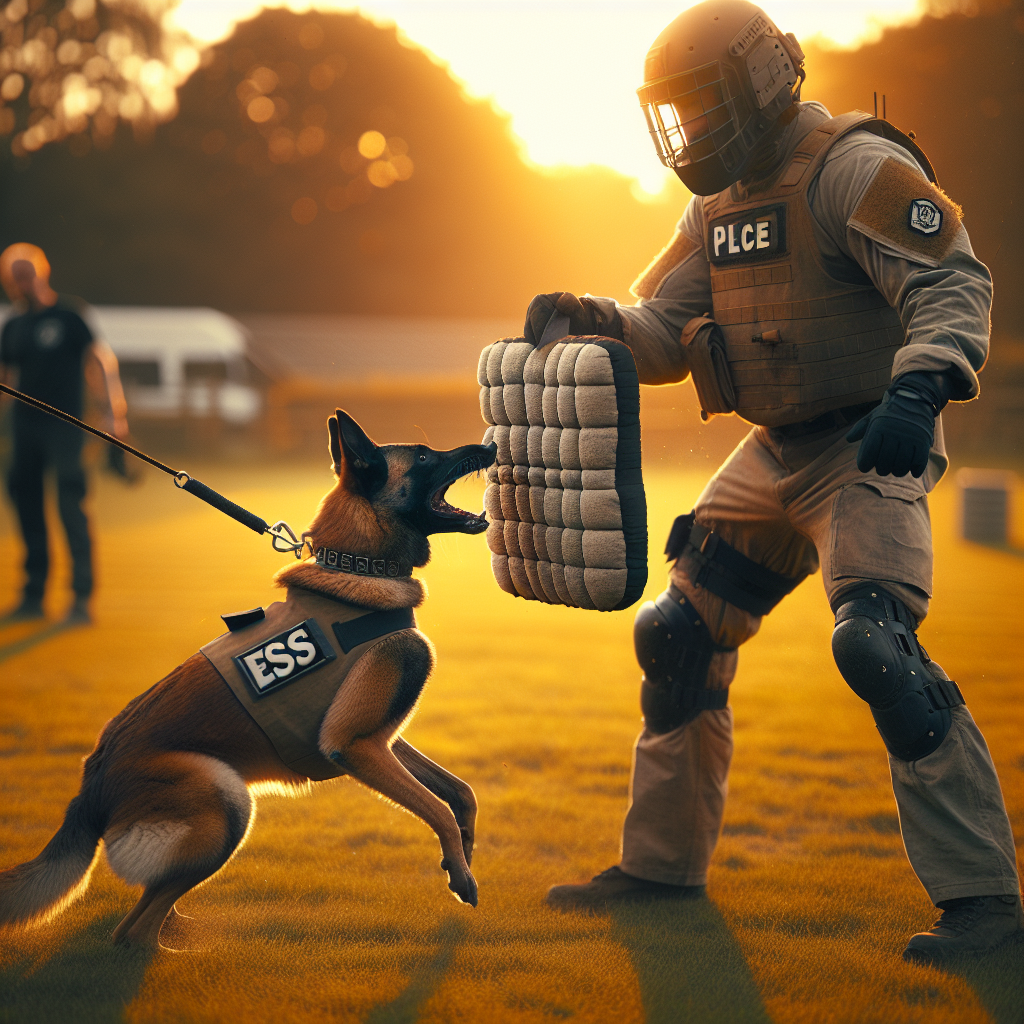 Smart trainer shaping the IGP bite window with a Malinois on a sleeve in a UK field