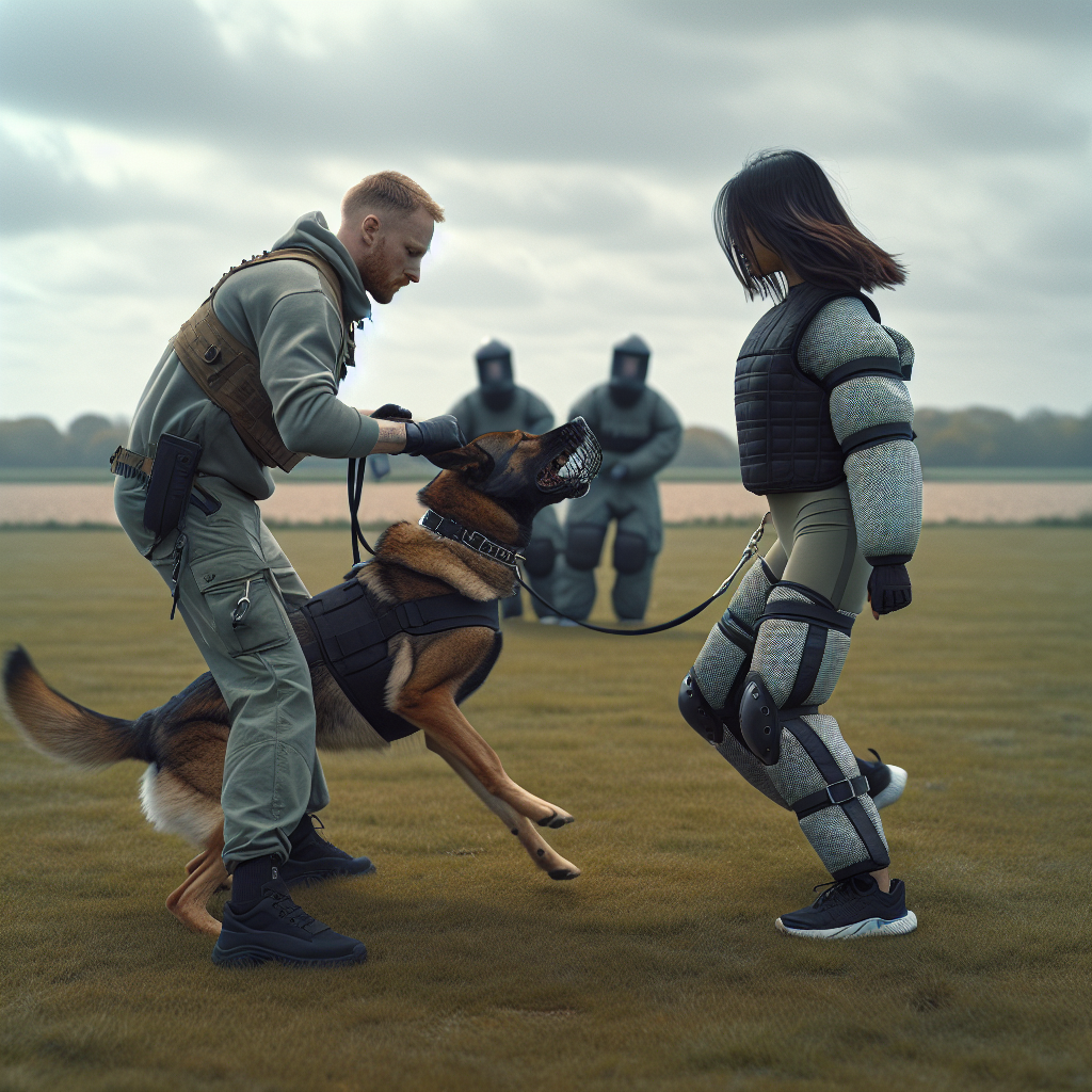 Trainer and decoy improve targeting to fix dog misfire behaviour during bite on a UK training field