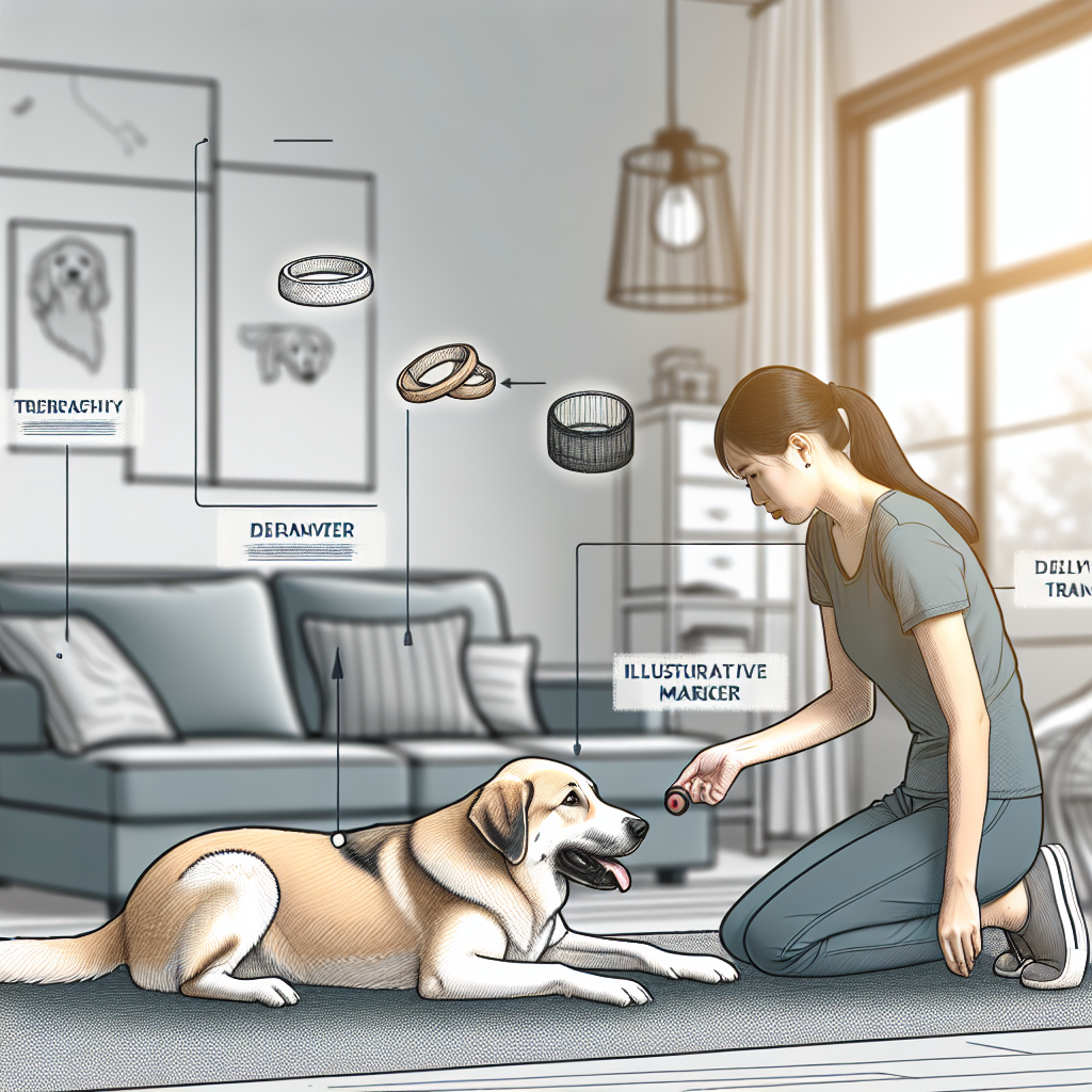 UK trainer guiding a calm medium dog to settle on a bed while coaching a family on energy management