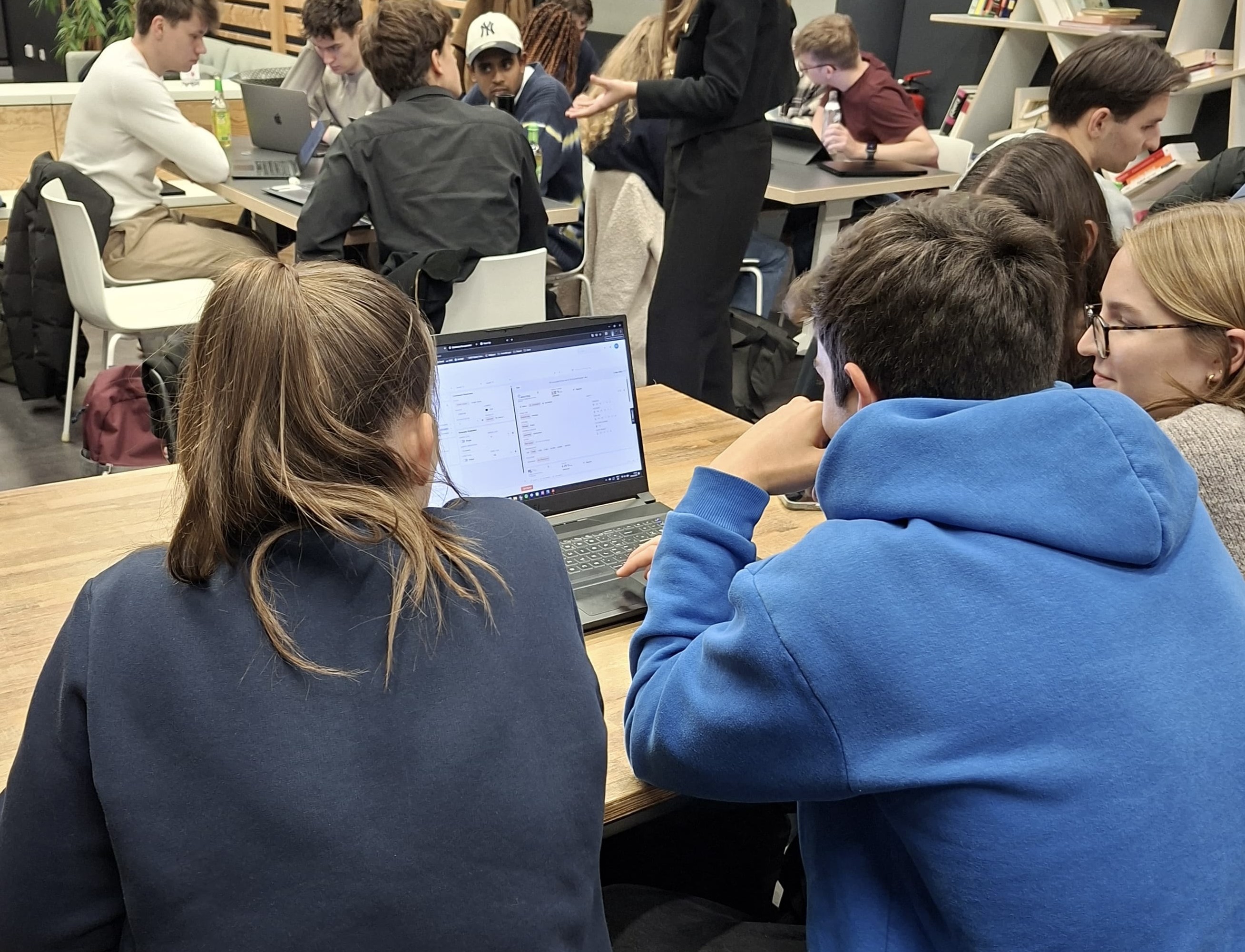 image of students collaborating on a project (for a edtech)