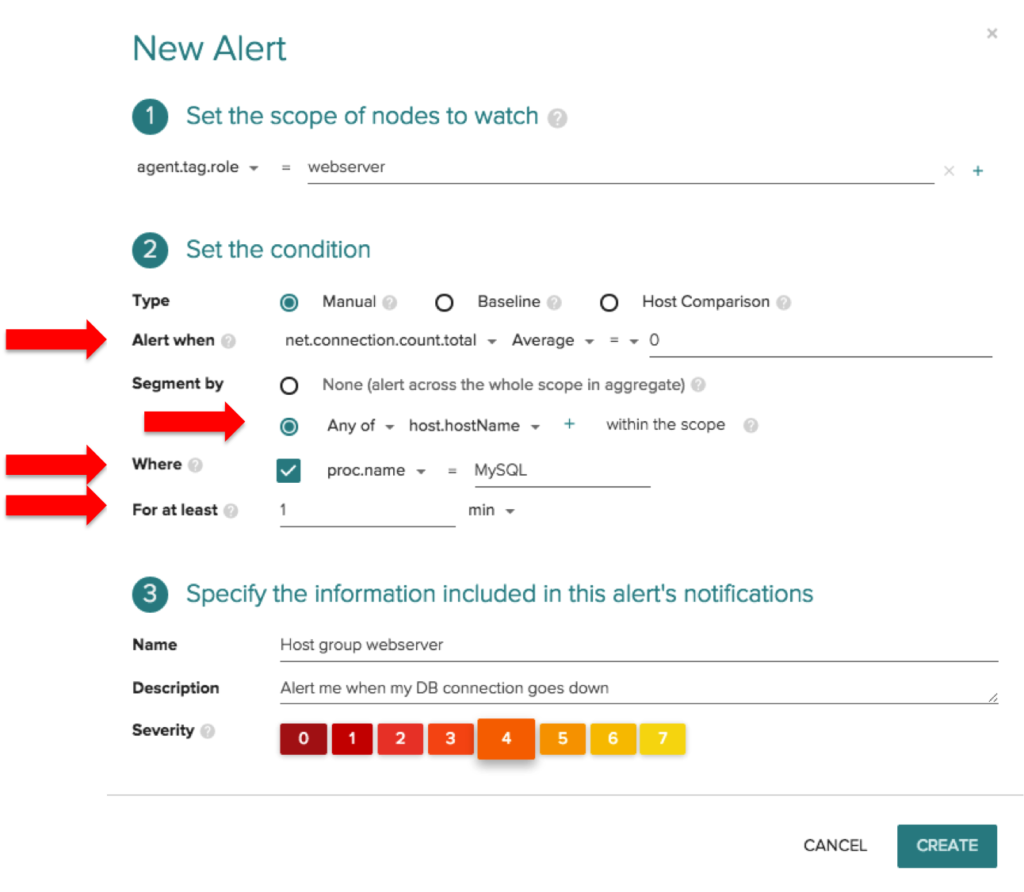 network connections alert