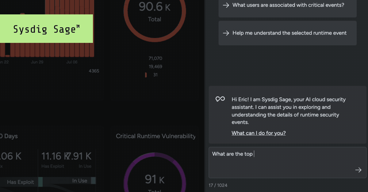 Introducing Sysdig Sage™ for CDR: Accelerate analysis, investigation and response