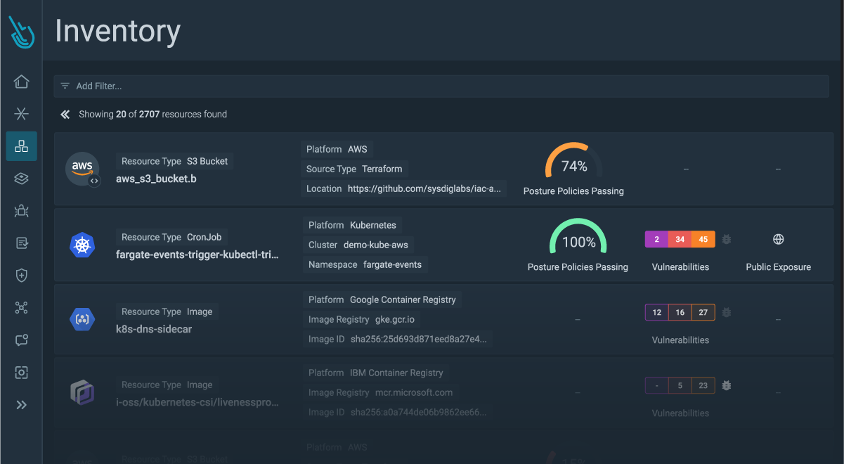 Introducing Sysdig’s Enhanced Searchable Inventory for complete cloud visibility
