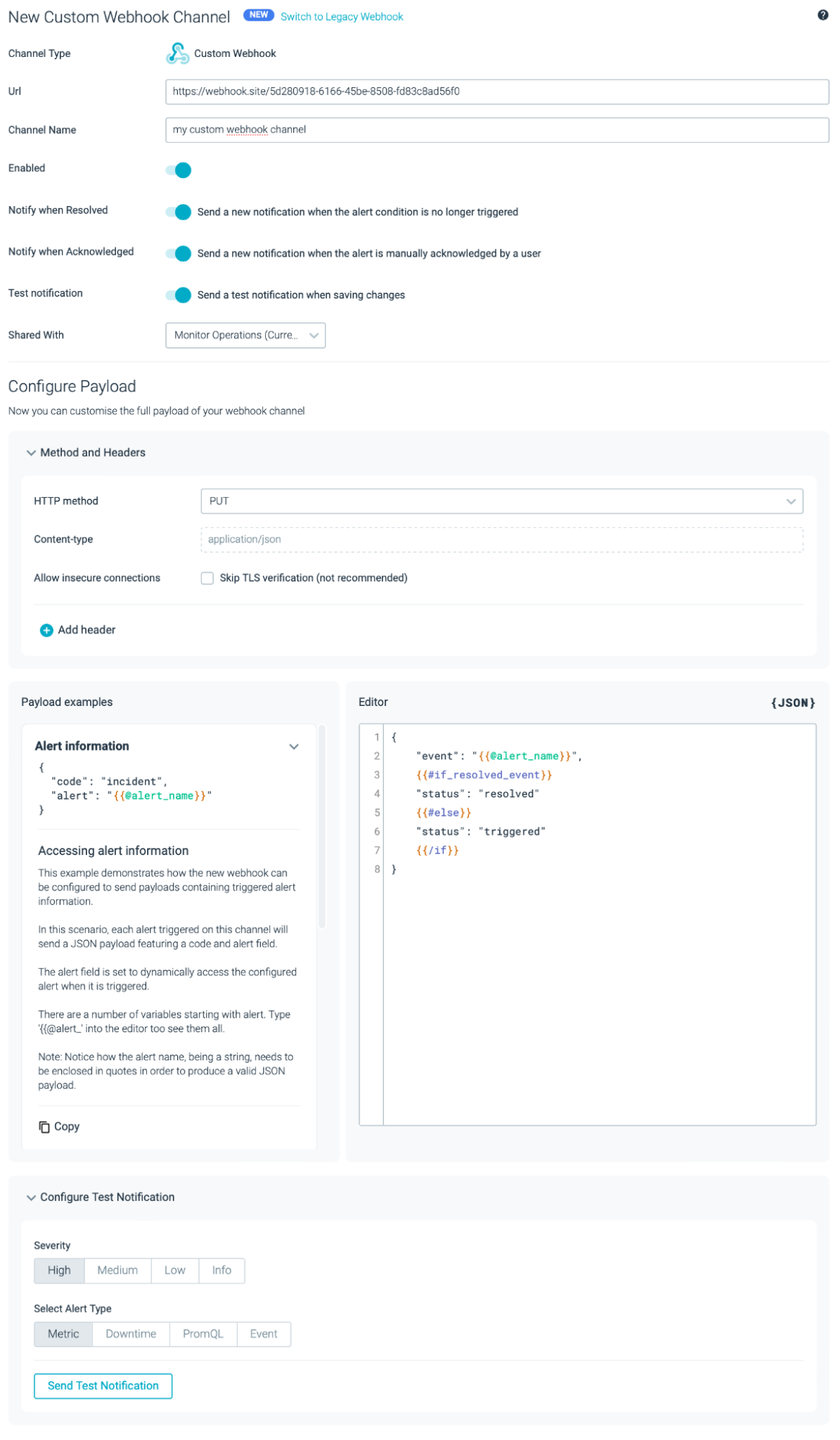 Custom webhook recap