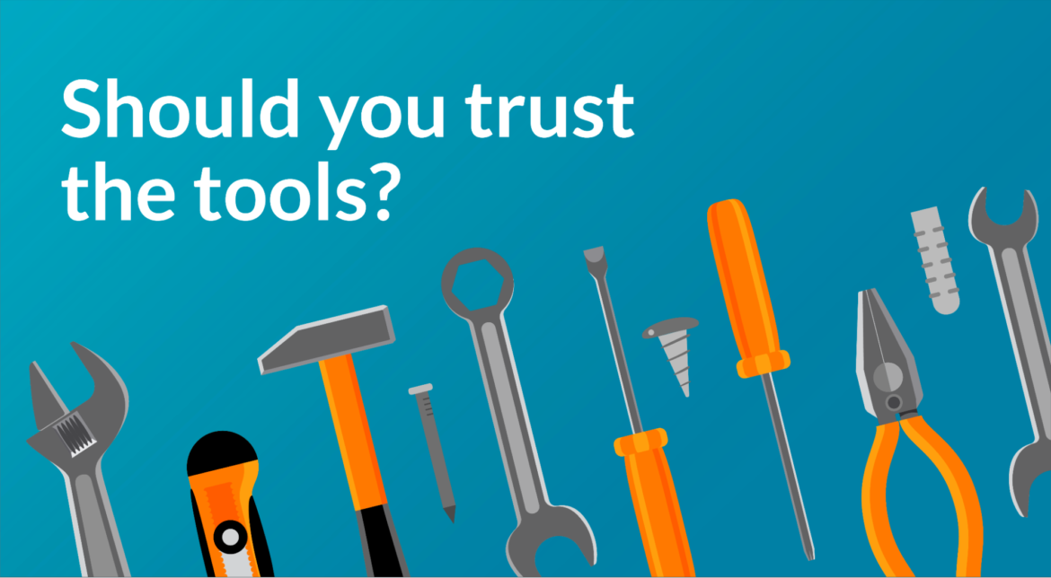 Blue image with handyman tools on top and a headline in white: