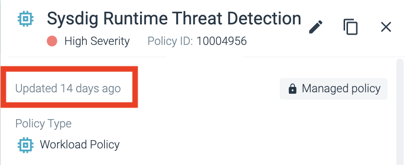 Policy Timestamp