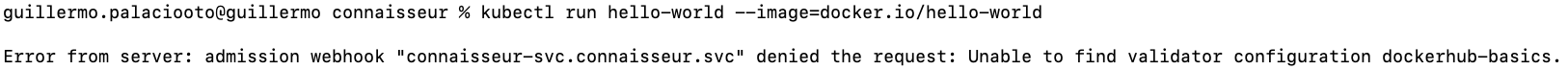 unable to find validator docker error connaisseur 