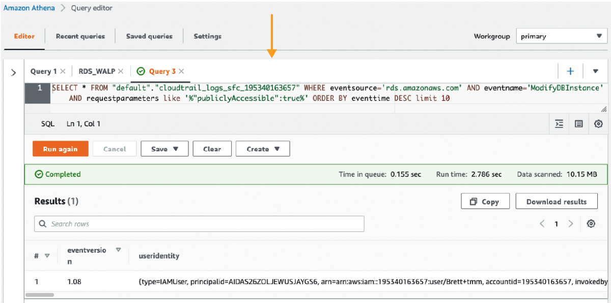 Athena in AWS